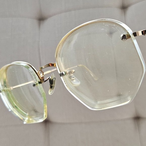 Art Craft USA Glasses Frame Vintage Eyeglasses Rimless Frame Gold Tone Frame - Picture 10 of 13